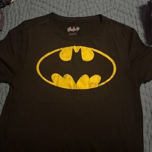 Batman Black Tee with Yellow Emblem